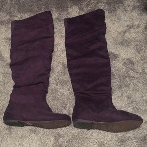 Knee High Purple Boots